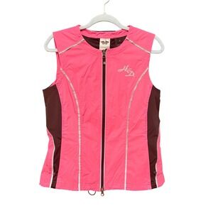 Harley-Davidson Pink Reflective Nylon Ribbed Riding Vest 98202-16VW Womens Small